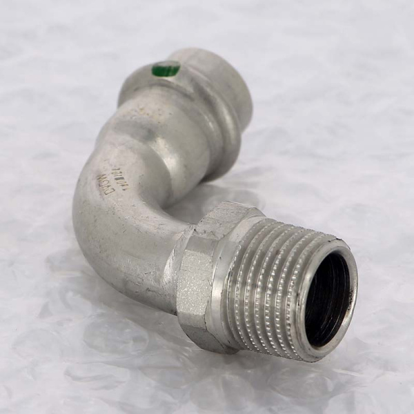 Угол пресс-Н нержавеющая сталь Sanpress Inox VIEGA 15x1/2