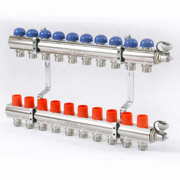 Коллекторная группа с балансировочными и термостатическими вентилями UNI-FITT 1x3/4ЕК 10 выходов Коллекторная группа с балансировочными и термостатическими вентилями UNI-FITT 1x3/4ЕК 10 выходов