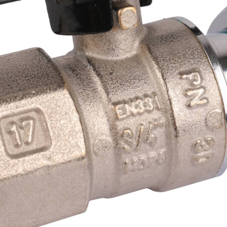 STOUT  Кран шаровой с накидной гайкой, ВР/накидная гайка, ручка бабочка 3/4x3/4