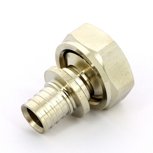 Соединитель надвижной-В Rehau 16 x 3/4EK никелированный, DZR-латунь