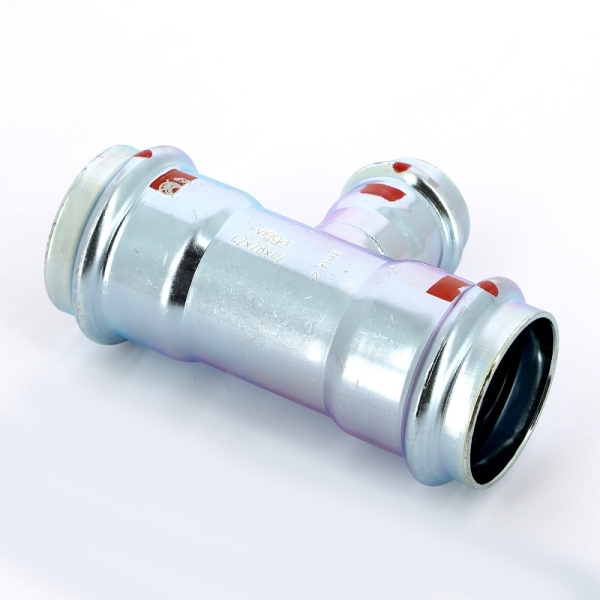 Тройник пресс оцинкованная сталь Prestabo VIEGA 42х28х42