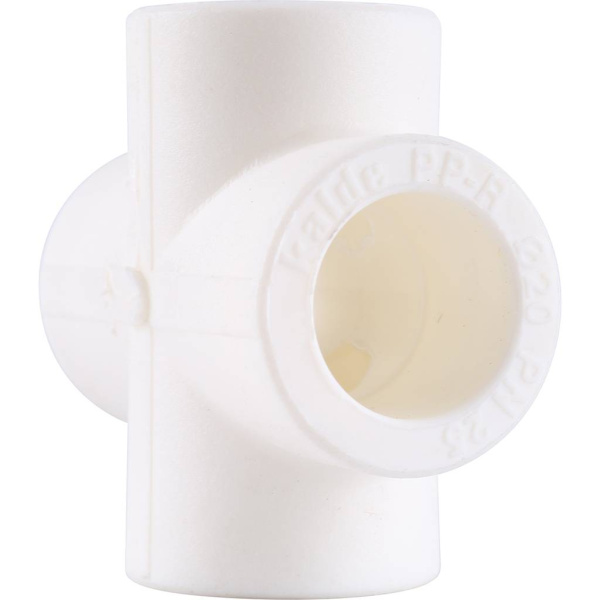 Kalde  d=20 Крестовина для полипропиленовых труб под сварку (цвет белый)