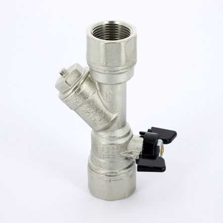 Кран шаровой ВВ с фильтром INDIANA бабочка BUGATTI 3/4