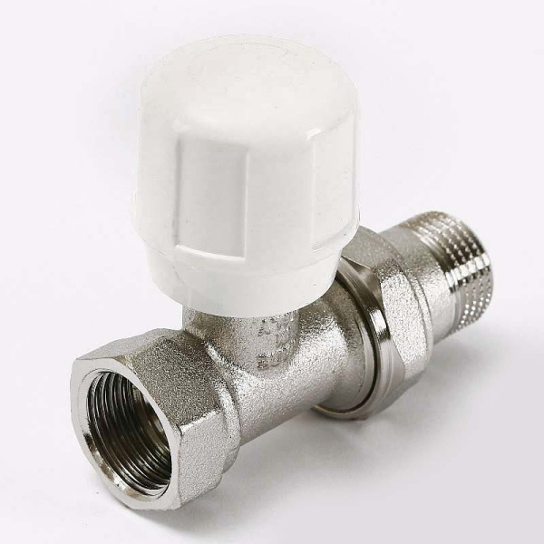 Вентиль ручной никелированный НВ UNI-FITT 1/2с разъёмным соединением