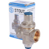 STOUT  Редуктор давления PN16 вн/вн 3/4 с выходом под манометр