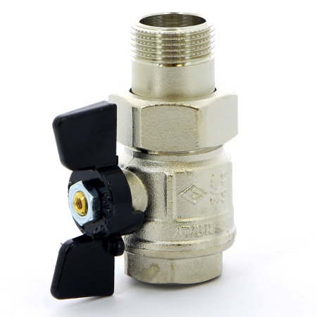 Кран шаровой Bugatti New Jersey НВ с разъемным соединением бабочка 3/4