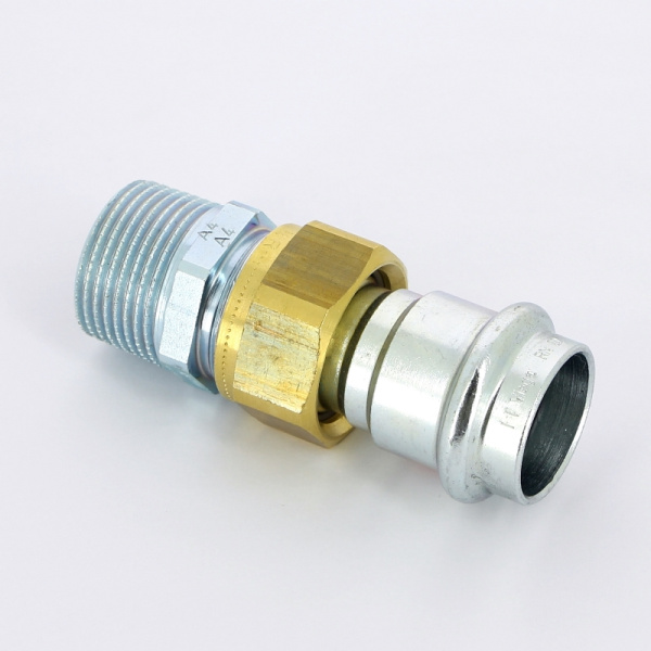 Муфта пресс-Н с накидной гайкой и плоской прокладкой оцинкованная сталь Prestabo VIEGA 22х3/4