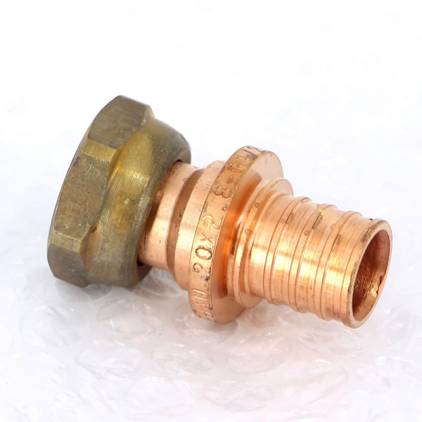 Муфта надвижная Rehau 20х1/2 RX+бронза с накидной гайкой