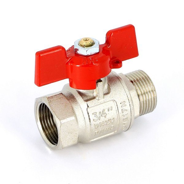 Кран шаровой НВ полнопроходной бабочка Uni-Fitt 3/4