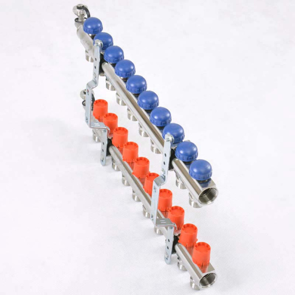 Коллекторная группа с балансировочными и термостатическими вентилями UNI-FITT 1x3/4ЕК 10 выходов Коллекторная группа с балансировочными и термостатическими вентилями UNI-FITT 1x3/4ЕК 10 выходов