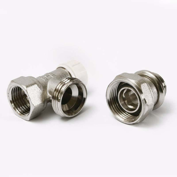 Вентиль обратный никелированный НВ UNI-FITT угловой быстрого монтажа 1/2