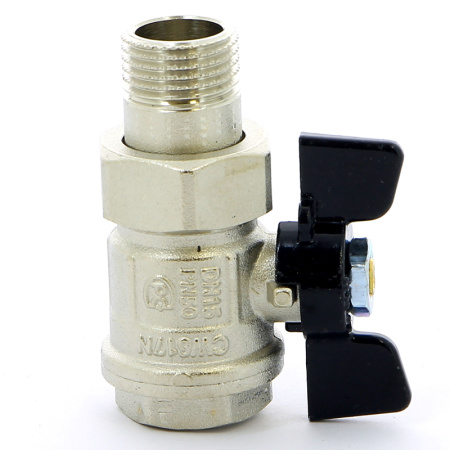 Кран шаровой Bugatti New Jersey НВ с разъемным соединением бабочка 1/2