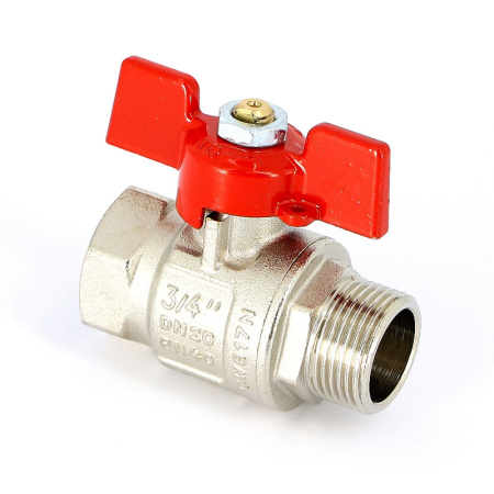 Кран шаровой НВ полнопроходной бабочка Uni-Fitt 3/4