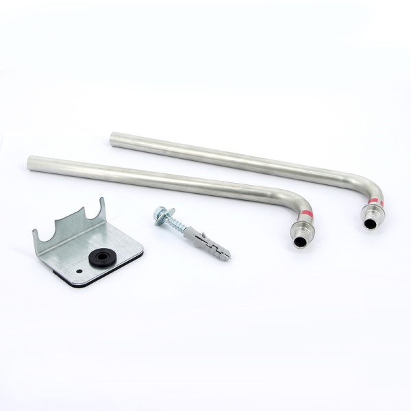 Комплект углов Rehau с трубками 250 мм RAUTITAN с трубками 250 мм из нержавеющей сталидля подключения радиатора, с фиксирующей скобой 16