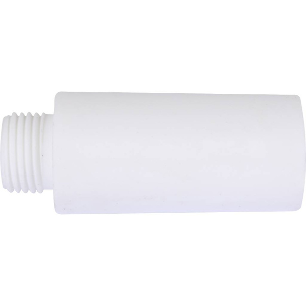Kalde  d=20 Заглушка удлиненная с резьбой для полипропиленовых труб под сварку (цвет белый)