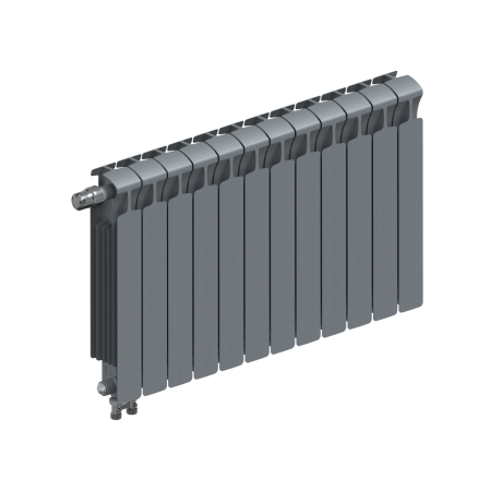 Биметаллический Радиатор RIFAR MONOLIT 500 12 секции ТИТАН нижнее левое подключение