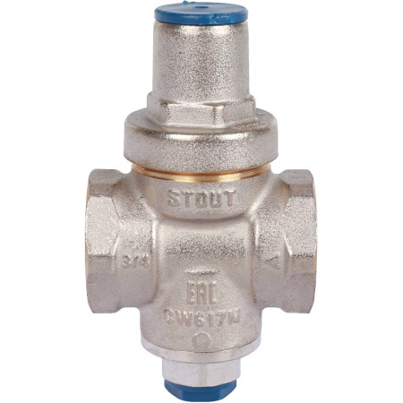 STOUT  Редуктор давления PN16 вн/вн 3/4 с выходом под манометр