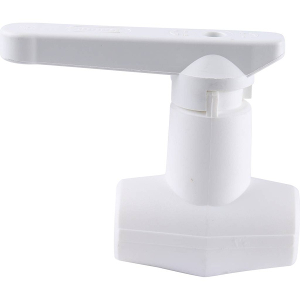 Kalde  d=20 Кран шаровой для полипропиленовых труб под штукатурку (цвет белый)