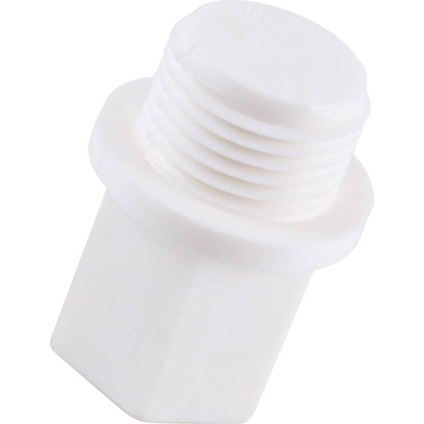 Kalde  d=20 Заглушка с резьбой для полипропиленовых труб под сварку (цвет белый)