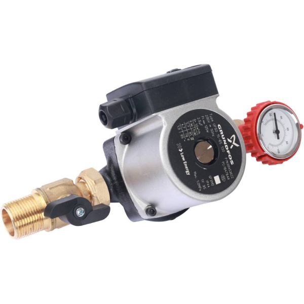 STOUT SDG-0001 Насосная группа с прямым контуром 3/4 с насосом Grundfos UPSO 15-65 130 в теплоизоляции