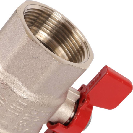 STOUT  Кран шаровой полнопроходной с американкой, ВР/НР, ручка бабочка 1 1/4 (EPDM)