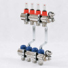 Коллекторная группа с расходомерами и термостатическими вентилями UNI-FITT 1x3/4ЕК 4 выхода