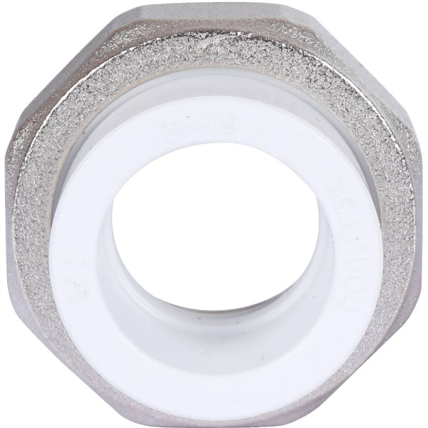 Политэк  25х1 Муфта разъемная с внутренней резьбой для полипропиленовых труб под сварку (цвет белый)