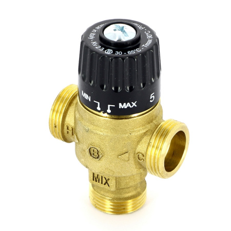 Клапан Н термосмесительный UNI-FITT 3/4 30-65°С, Kvs 2,3 смешение в центр