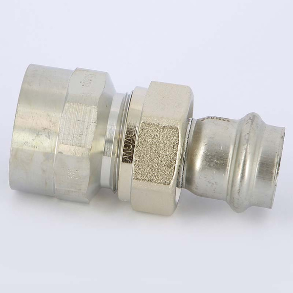 Муфта разъёмная пресс-В с плоской прокладкой нержавеющая сталь Sanpress Inox VIEGA 22x1