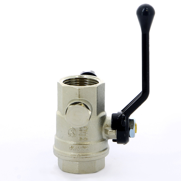 Кран шаровой Oregon Bugatti ВВ с заглушкой и дренажным вентилем рычаг 3/4