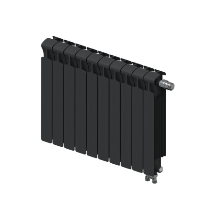Биметаллический Радиатор RIFAR MONOLIT 500 10 секции АНТРАЦИТ нижнее правое подключение