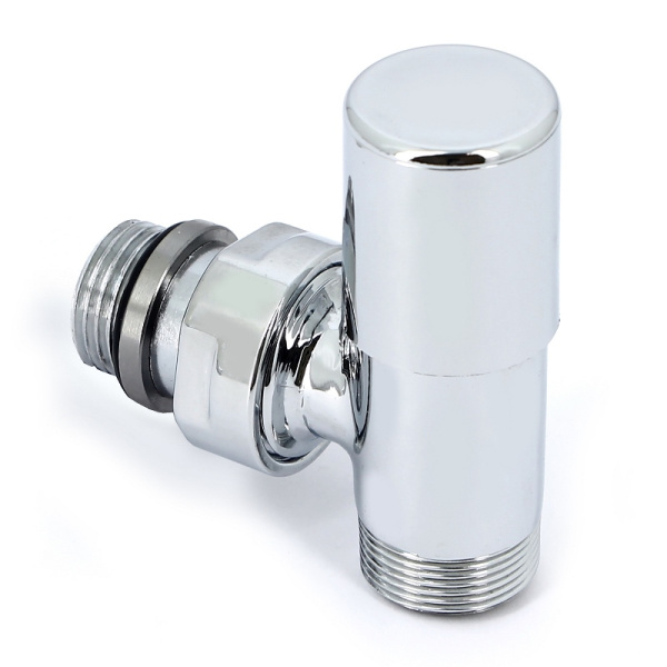 Вентиль ручной Carlo Poletti Compact угловой НН 1/2 х М24 х 19 хромированный