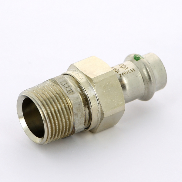 Муфта разъёмная пресс-Н с плоской прокладкой нержавеющая сталь Sanpress Inox VIEGA 15x3/4