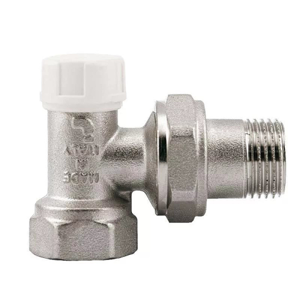 Вентиль обратный никелированный НВ UNI-FITT угловой 3/4