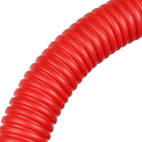 STOUT SPG-0002 Труба гофрированная ПНД, цвет красный, наружным диаметром 32 мм для труб диаметром 25 мм SPG-0002-503225