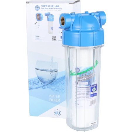 AquaFilter  Фильтр 10SL,с возд. кл., лат. резьба 1/2ИТАЛЬЯНСКИЙ.Корпус, кроншт., ключ и карт FHPR12-B1-AQ. (12)