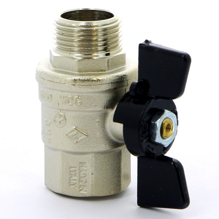 Кран шаровой Oregon Bugatti НВ бабочка 3/4