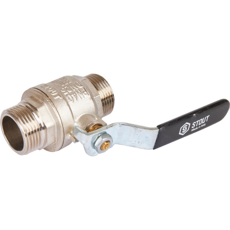STOUT  Кран шаровой полнопроходной, НР/НР, ручка рычаг 1