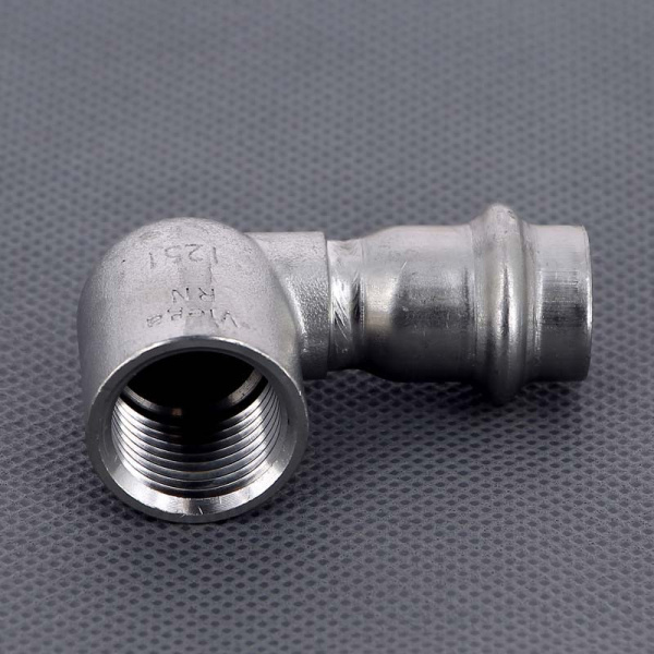 Угол пресс-В компактный нержавеющая сталь Sanpress Inox VIEGA 15x1/2