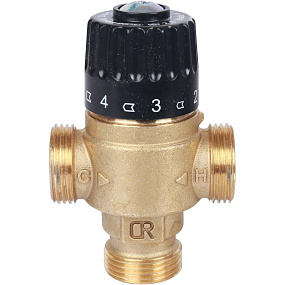 STOUT  Термостатический смесительный клапан для систем отопления и ГВС 3/4  НР   30-65°С KV 2,3 SVM-0125-236520