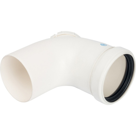 Конденсационное колено Stout угол 87 градусов с инспекцией DN80 м/п PP-FE
