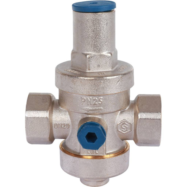 STOUT  Редуктор давления PN25 вн/вн 3/4 с выходом под манометр