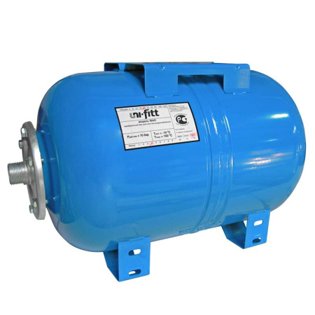 Гидроаккумулятор WAO для водоснабжения горизонтальный UNI-FITT присоединение 1 50л
