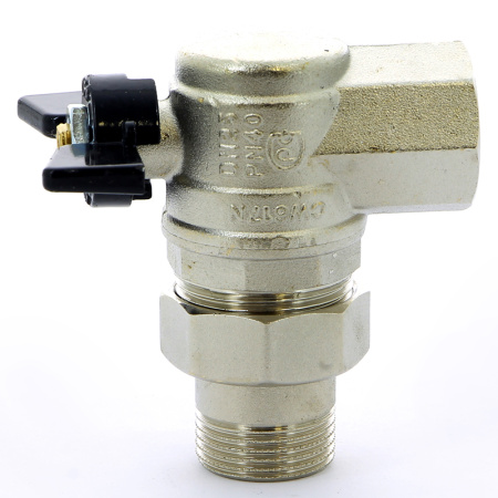 Кран шаровой Oregon Bugatti НВ угловой с разъемным соединением бабочка 1