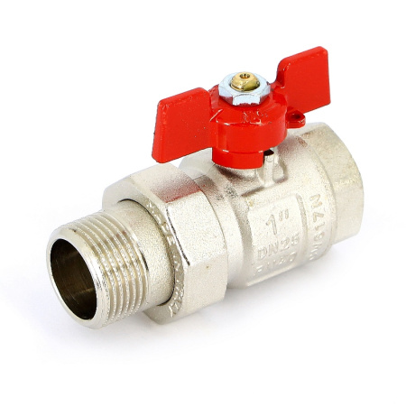 Кран шаровой НВ полнопроходной бабочка Uni-Fitt 1 с разъемным соединением