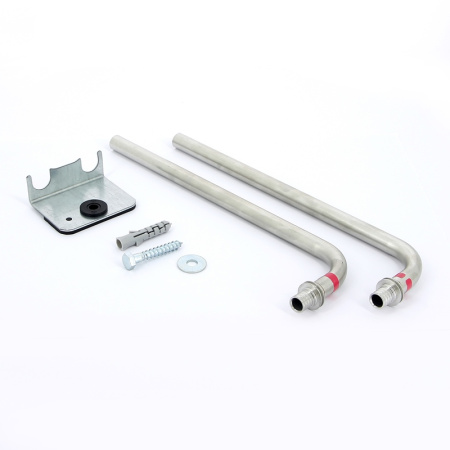 Комплект углов Rehau с трубками 250 мм RAUTITAN с трубками 250 мм из нержавеющей сталидля подключения радиатора, с фиксирующей скобой 16