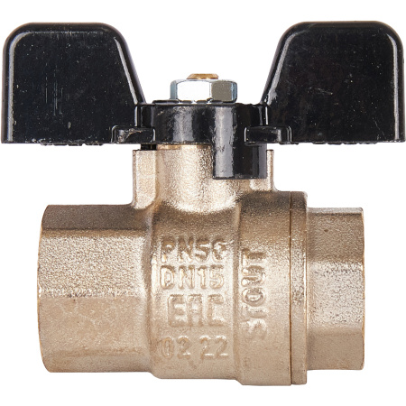 STOUT  Кран шаровой полнопроходной, ВР/ВР, ручка бабочка 1/2