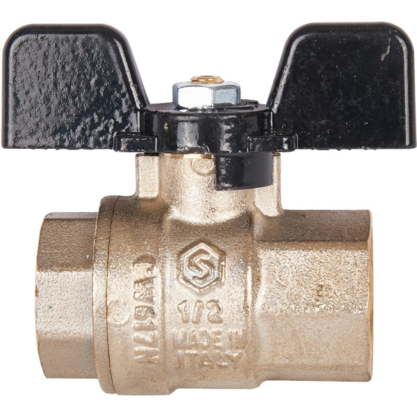 STOUT  Кран шаровой полнопроходной, ВР/ВР, ручка бабочка 1/2