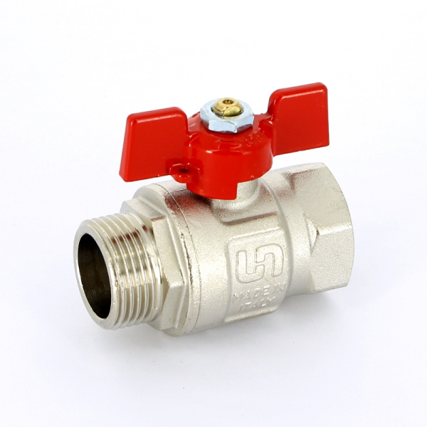 Кран шаровой НВ полнопроходной бабочка Uni-Fitt 1