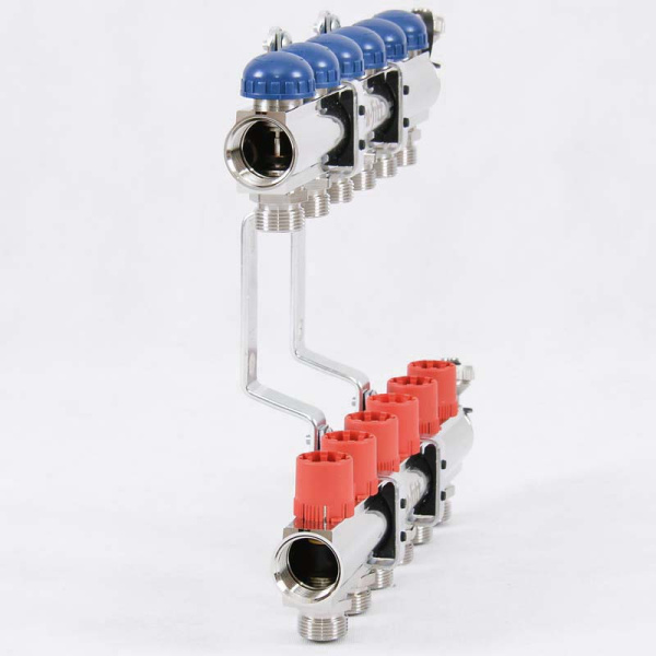 Коллекторная группа с балансировочными и термостатическими вентилями UNI-FITT 1x3/4ЕК 6 выходов Коллекторная группа с балансировочными и термостатическими вентилями UNI-FITT 1x3/4ЕК 6 выходов